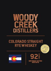 Woody Creek Distillers Shelf Talker - Rye Whiskey